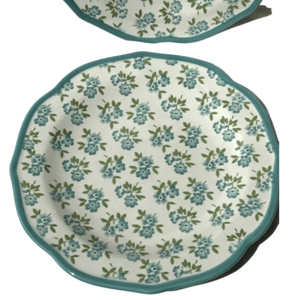 NWT Pioneer Woman Fall Flower Teal Salad Plate - 2